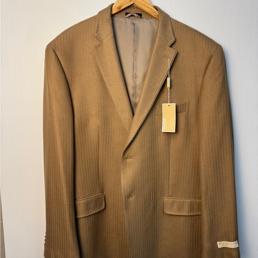 Michael Kors Brown Sport Coat with Structured Shoulders
